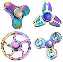 Fidget Spinner Rainbow Colour Aluminum Metal Material